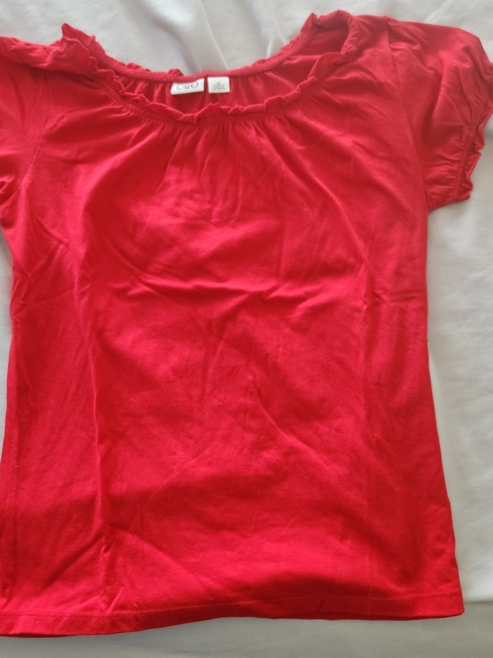 Cato Bright Red Short Sleeve Scoop Neck Tee